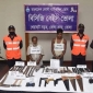 বোরহানউদ্দিনে বিপুল পরিমাণ দেশীয় অস্ত্রসহ দুই জলদস্যু আটক